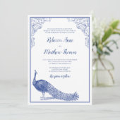 ピーコック結婚式招待状 招待状 (スタンド正面)