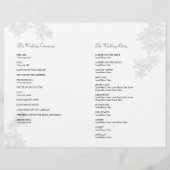 ピーコック結婚式 プログラムフライヤー (裏面)