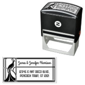 ピーコック縁どアールデコ |名前と差出人住所 セルフインキングスタンプ (インサイチュ)