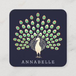 ピーコック美しいとファッション スクエア名刺