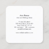 ピーコック美しいとファッション スクエア名刺 (裏面)