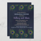 ピーコック羽リハーサルディナー招待状 招待状 (正面/裏面)