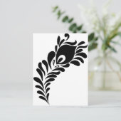 ピーコック羽根シルエット ポストカード (スタンド正面)