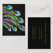 ピーコック羽毛ビジネスカードセット996 名刺 (正面/裏面)
