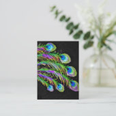 ピーコック羽毛ビジネスカードセット996 名刺 (スタンド正面)