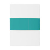 ピーコック羽毛光沢のある金ゴールドティール(緑がかった色)エメラルドグリーンバード 招待状ベリーバンド (裏面例)