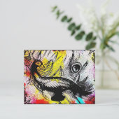 ピーコック落書きポストカード ポストカード (スタンド正面)