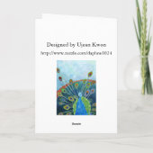 ピーコック誕生日カード カード (裏面)