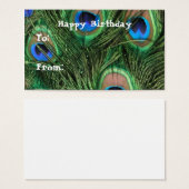 ピーコック誕生日ギフトラベル (正面&裏面)