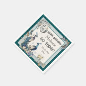 ピーコック誕生日ナプキン スタンダードカクテルナプキン (角)