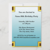 ピーコック誕生日パーティーの招待状 招待状 (裏面)