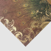 ピーコック赤面ピンクピーニーフローラ金ゴールドデコパージュ 薄葉紙 (詳細)