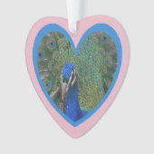 ピーコック顔のハートCust.オーナメント オーナメント (正面)