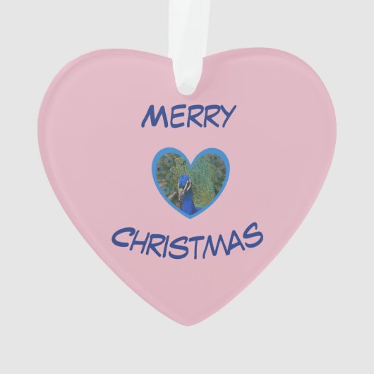 ピーコック顔のハートCust.オーナメント オーナメント (裏面)