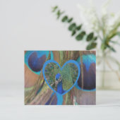 ピーコック顔インハートDIYはがき ポストカード (スタンド正面)