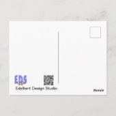 ピーコック顔インハートDIYはがき ポストカード (裏面)