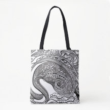 ピーコック顔トート