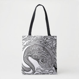 ピーコック顔トート トートバッグ