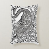 ピーコック顔 アクセントクッション (正面(垂直))