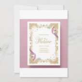 ピーコック飾結婚式招待状 招待状 (正面)