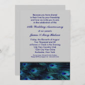 ピーコック25周年結婚記念日パーティー 招待状 (正面/裏面)