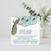 ピーコック70thまたは任意の年の誕生日パーティー 招待状 (スタンド正面)