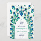 ピーコック アイ フレーム | モノグラム ウェディング 招待状 (正面/裏面)