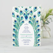 ピーコック アイ フレーム | モノグラム ウェディング 招待状 (スタンド正面)