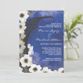 ピーコック&アネモネフラワーズ結婚式招待状 招待状 (スタンド正面)