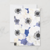 ピーコック&アネモネ花結婚式パーティーカード 招待状 (裏面)