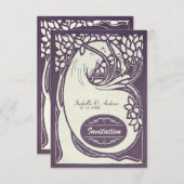 ピーコック·アルト·デコ 招待状 (正面/裏面)