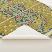 ピーコック アートヌーボー スタイル 輪郭 繊細 デザイン シェルパブランケット (3/4)