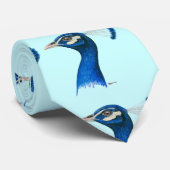 ピーコック：インディアンブルー ネクタイ (ロール)