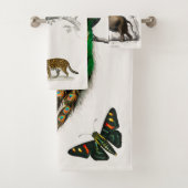 ピーコック、オウム、象by D'Orbigny バスタオルセット (インサイチュ)