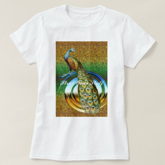 ピーコック カラーズ ウーマンズ アート Tシャツ (デザイン正面)