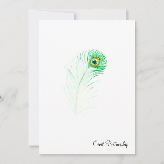 ピーコック·シビル·パートナーシップ·招待状 招待状 (正面)