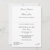 ピーコック·シビル·パートナーシップ·招待状 招待状 (裏面)