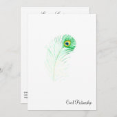 ピーコック·シビル·パートナーシップ·招待状 招待状 (正面/裏面)