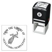 ピーコック シルエット #3 “図書館から” 名前 セルフインキングスタンプ (インサイチュ)