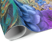 ピーコック、シート音楽、花 ラッピングペーパー (ロールコーナー)