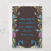 ピーコック・ゼム ウェディングインビテーション 招待状 (裏面)