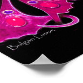 ピーコック,ピンク,明るい赤紫色,ブルーパープルブラック ポスター (角)