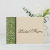 ピーコック·フェザーズ·ブライダモダンル·シャワーの招待 招待状 (スタンド正面)