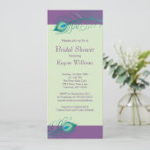 ピーコック·フェザーズ·ブライダル·シャワーの招待 招待状 (スタンド正面)