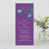 ピーコック·フェザーズ·ブライダル·シャワーの招待 招待状 (スタンド正面)