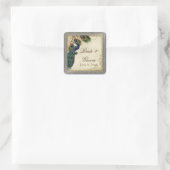 ピーコック&フェザーフォーマル結婚式の引き出物シールズラベル スクエアシール (バッグ)