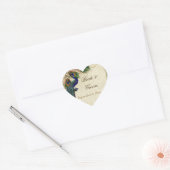 ピーコック&フェザーフォーマル結婚式の引き出物シールズラベル ハートシール (封筒)