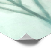 ピーコック フェザー ボヘミアンチック 水彩 バナー ポスター (角)