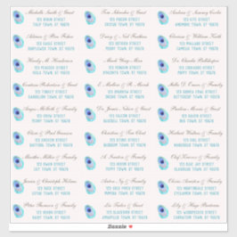 ピーコック フェザー モダン ウェディング ゲスト アドレス スティック シール