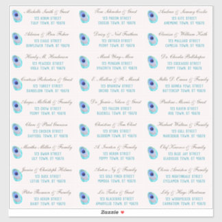 ピーコック フェザー モダン ウェディング ゲスト アドレス スティック シール